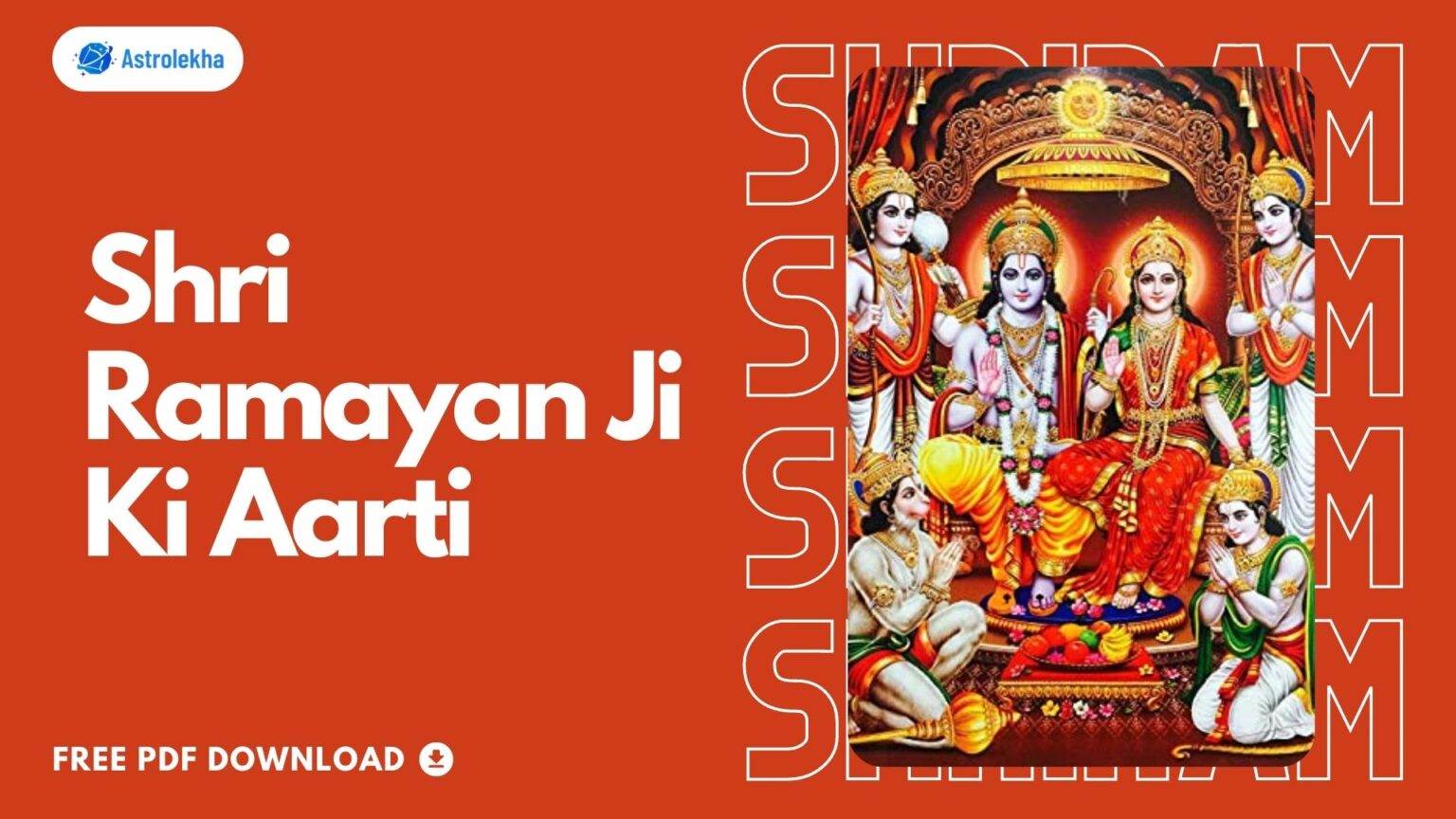 Shri Ramayan Ji Ki Aarti | आरती श्री रामायण जी की | Hindi | Free PDF ...