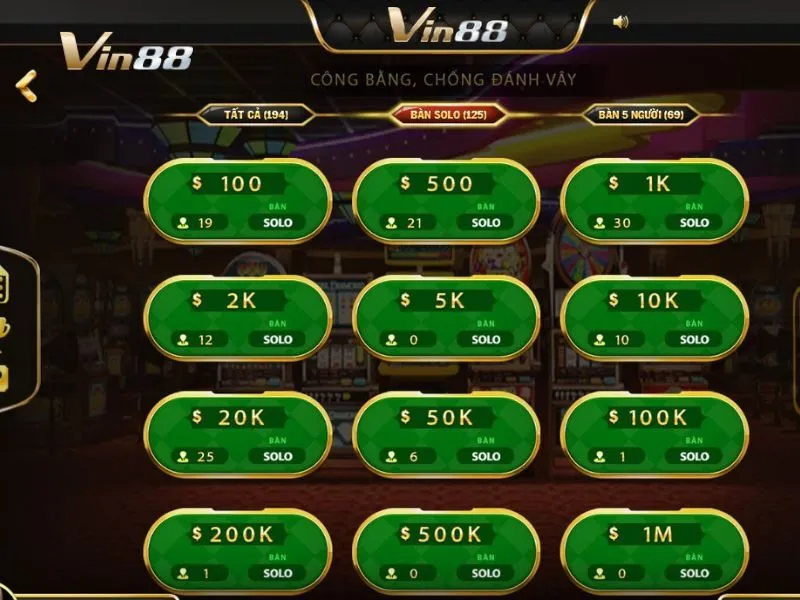 Chơi sâm lốc ăn tiền cực dễ với mức cược chỉ từ 100VNĐ