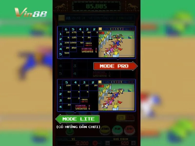 Đua Ngựa Máy Xèng Vin88 tái hiện game giải trí quen thuộc