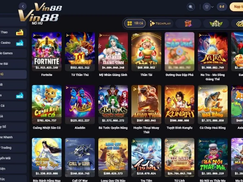 Tham gia đua ngựa máy xèng tại sảnh nổ hũ Techplay