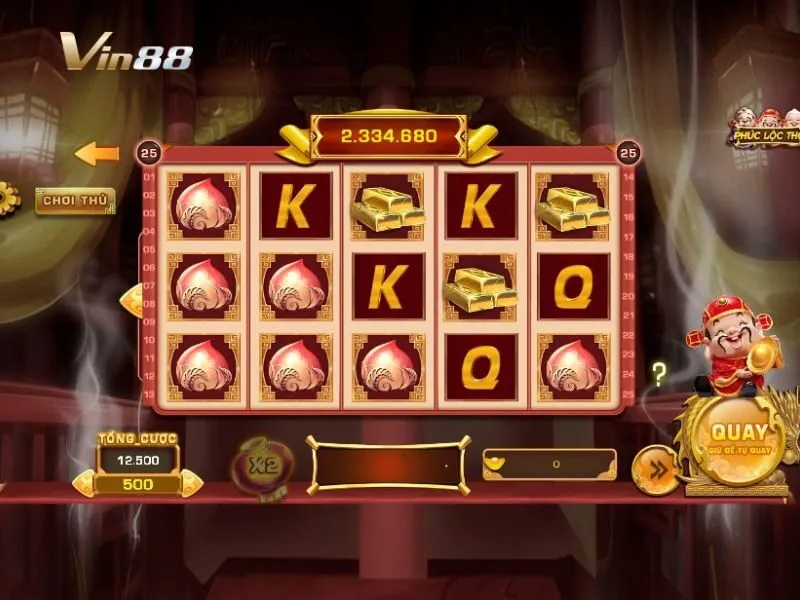Giao diện game quay cuộn Phúc Lộc Thọ