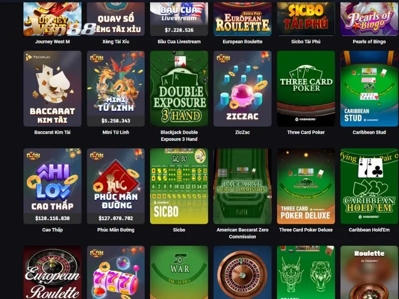 Three Card Poker nằm tại danh mục Table Game
