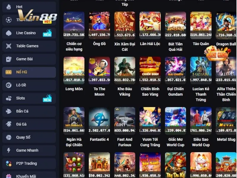 Tìm Dragon Ball trên danh mục game Nổ Hũ
